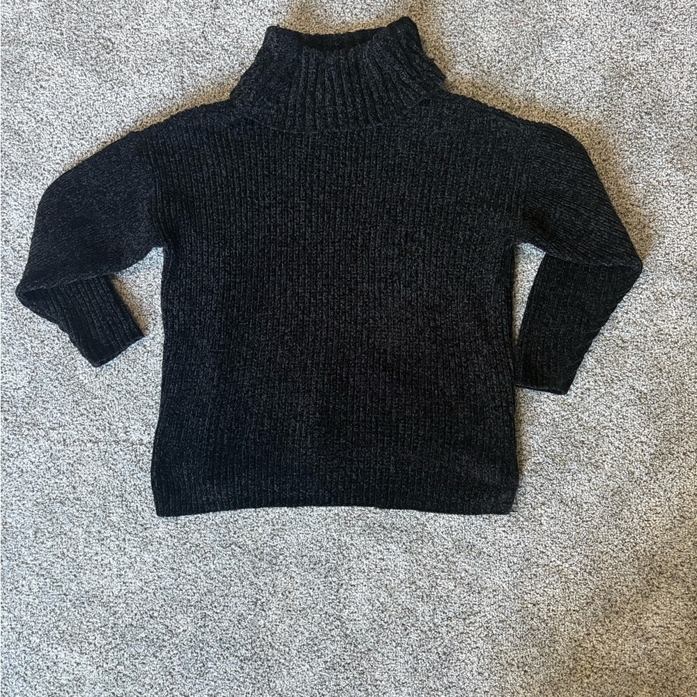 Ruby Rd. Charcoal Cowl Neck Sweater
